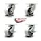 Service Caster 6'' Heavy Duty Semi Steel Cast Iron Wheel Swivel Caster Set with 2 Brakes, 4PK CRAN-SCC-KP92S630-SSR-2-SLB-2 - alternate 6